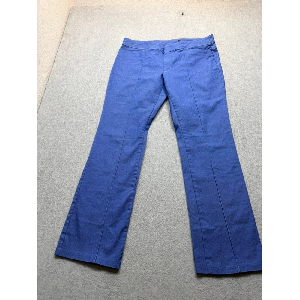 Old Navy Womens Blue Flat Front Seam Detail Flare Leg Trousers Pants Size 10